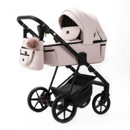 Коляска 3 в 1 Adamex Vasco Deluxe V-SA15 Светло-розовая экокожа