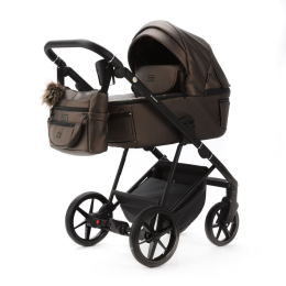Коляска 2 в 1 Adamex Vasco Deluxe V-SM16 Бежевый металлик экокожа