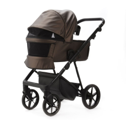 Коляска 2 в 1 Adamex Vasco Deluxe V-SM16 Бежевый металлик экокожа