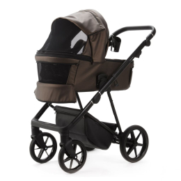 Коляска 2 в 1 Adamex Vasco Deluxe V-SM16 Бежевый металлик экокожа
