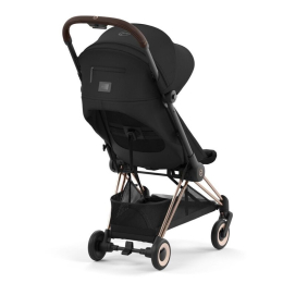 Прогулочная коляска Cybex Coya Sepia Black шасси Rosegold (бампер+дождевик)