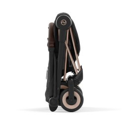 Прогулочная коляска Cybex Coya Sepia Black шасси Rosegold (бампер+дождевик)