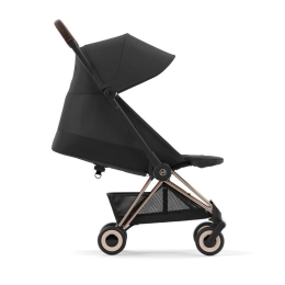Прогулочная коляска Cybex Coya Sepia Black шасси Rosegold (бампер+дождевик)
