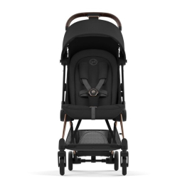 Прогулочная коляска Cybex Coya Sepia Black шасси Rosegold (бампер+дождевик)