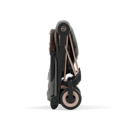 Прогулочная коляска Cybex Coya Mirage Grey шасси Rosegold (бампер+дождевик)
