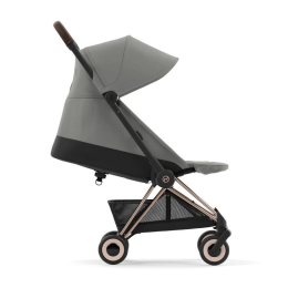 Прогулочная коляска Cybex Coya Mirage Grey шасси Rosegold (бампер+дождевик)