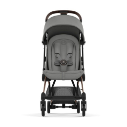 Прогулочная коляска Cybex Coya Mirage Grey шасси Rosegold (бампер+дождевик)