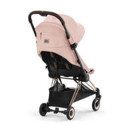 Прогулочная коляска Cybex Coya Peach Pink шасси Rosegold (бампер+дождевик)