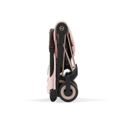 Прогулочная коляска Cybex Coya Peach Pink шасси Rosegold (бампер+дождевик)