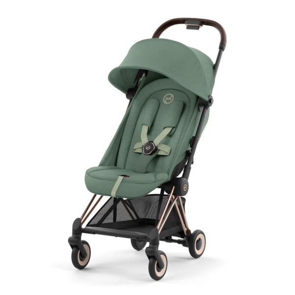 Прогулочная коляска Cybex Coya Leaf Green шасси Rosegold