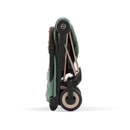 Прогулочная коляска Cybex Coya Leaf Green шасси Rosegold (бампер+дождевик)