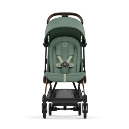 Прогулочная коляска Cybex Coya Leaf Green шасси Rosegold (бампер+дождевик)