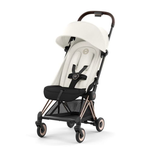 Прогулочная коляска Cybex Coya Off White шасси Rosegold