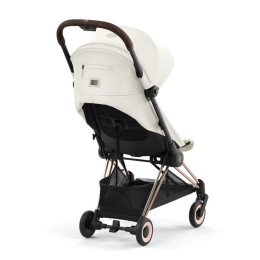 Прогулочная коляска Cybex Coya Off White шасси Rosegold (бампер+дождевик)