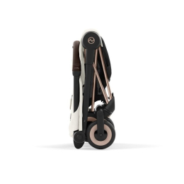 Прогулочная коляска Cybex Coya Off White шасси Rosegold (бампер+дождевик)