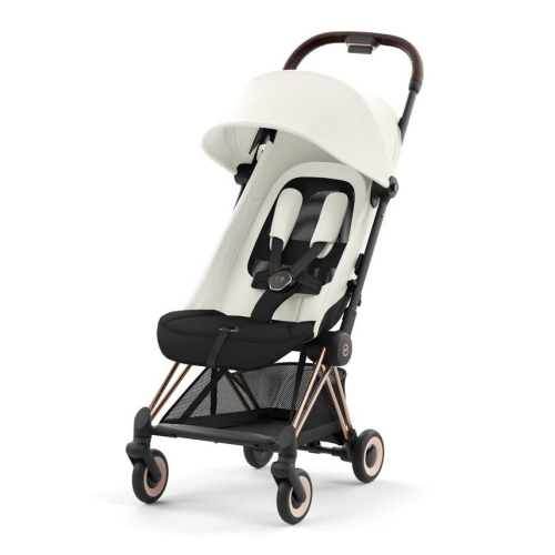 Прогулочная коляска Cybex Coya Off White шасси Rosegold