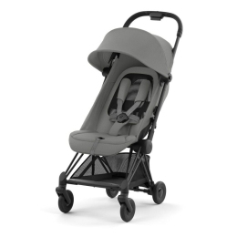 Прогулочная коляска Cybex Coya Mirage Grey шасси Matt Black (бампер+дождевик)