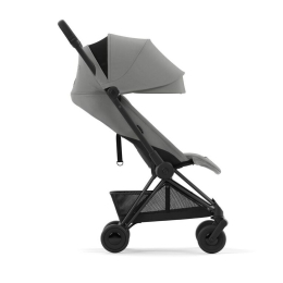 Прогулочная коляска Cybex Coya Mirage Grey шасси Matt Black (бампер+дождевик)