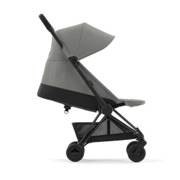 Прогулочная коляска Cybex Coya Mirage Grey шасси Matt Black (бампер+дождевик)