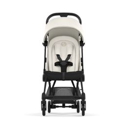Прогулочная коляска Cybex Coya Off White шасси Matt Black (бампер+дождевик)