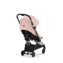 Прогулочная коляска Cybex Coya Peach Pink шасси Matt Black (бампер+дождевик)