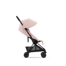 Прогулочная коляска Cybex Coya Peach Pink шасси Matt Black (бампер+дождевик)