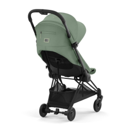 Прогулочная коляска Cybex Coya Leaf Green шасси Matt Black (бампер+дождевик)