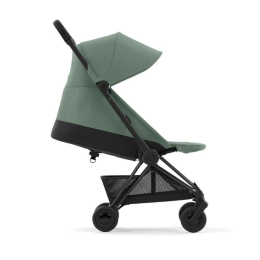 Прогулочная коляска Cybex Coya Leaf Green шасси Matt Black (бампер+дождевик)