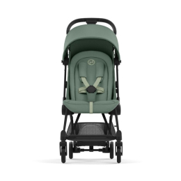 Прогулочная коляска Cybex Coya Leaf Green шасси Matt Black (бампер+дождевик)