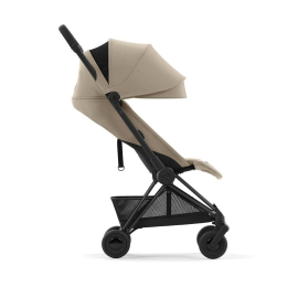 Прогулочная коляска Cybex Coya Cozy Beige шасси Matt Black (бампер+дождевик)