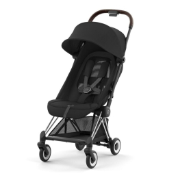 Прогулочная коляска Cybex Coya Sepia Black шасси Chrome (бампер+дождевик)