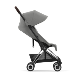 Прогулочная коляска Cybex Coya Mirage Grey шасси Chrome (бампер+дождевик)