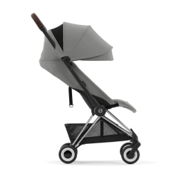 Прогулочная коляска Cybex Coya Mirage Grey шасси Chrome (бампер+дождевик)