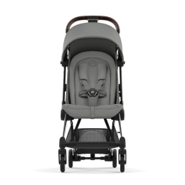 Прогулочная коляска Cybex Coya Mirage Grey шасси Chrome (бампер+дождевик)
