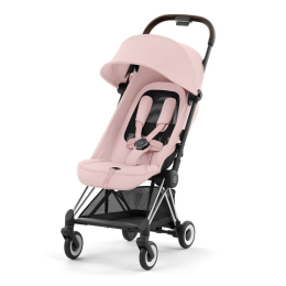 Прогулочная коляска Cybex Coya Peach Pink шасси Chrome (бампер+дождевик)