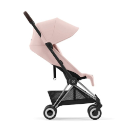 Прогулочная коляска Cybex Coya Peach Pink шасси Chrome (бампер+дождевик)