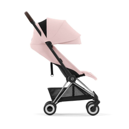 Прогулочная коляска Cybex Coya Peach Pink шасси Chrome (бампер+дождевик)