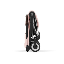 Прогулочная коляска Cybex Coya Peach Pink шасси Chrome (бампер+дождевик)