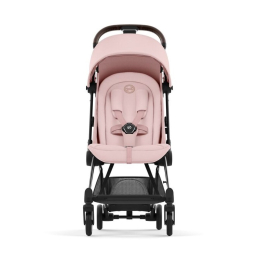 Прогулочная коляска Cybex Coya Peach Pink шасси Chrome (бампер+дождевик)