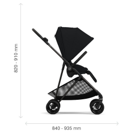 Прогулочная коляска Cybex Melio Carbon 2024 Magic Black (Черный)