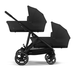 Коляска для двойни 2 в 1 Cybex Gazelle S Moon Black (2 люльки и 2 сиденья)