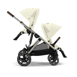 Коляска для двойни 2 в 1 Cybex Gazelle S цвет Seashell Beige (2 люльки и 2 сиденья)