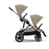 Коляска для двойни 2 в 1 Cybex Gazelle S цвет Almond Beige рама Taupe Frame