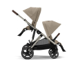 Коляска для двойни 2 в 1 Cybex Gazelle S цвет Almond Beige рама Taupe Frame