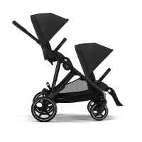 Прогулочная коляска для двойни и погодок Cybex Gazelle S Moon Black (Черный) рама Black Frame (Черная)