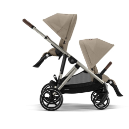 Прогулочная коляска для двойни Cybex Gazelle S Almond Beige (2 сиденья)