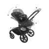 Коляска 2 в 1 Bugaboo Fox 5 Grey mélange (черное шасси)