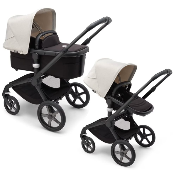 Коляска 2 в 1 Bugaboo Fox 5 Misty white/Midnight black шасси Black