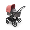 Коляска 2 в 1 Bugaboo Fox 5 Sunrise red/Grey mélange шасси Black