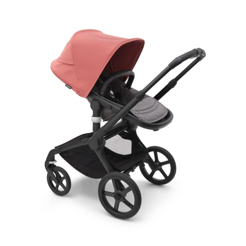 Коляска 2 в 1 Bugaboo Fox 5 Sunrise red/Grey mélange шасси Black